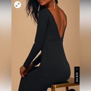 COPY - Lulus Wait For Me Black Long Sleeve Maxi Dress